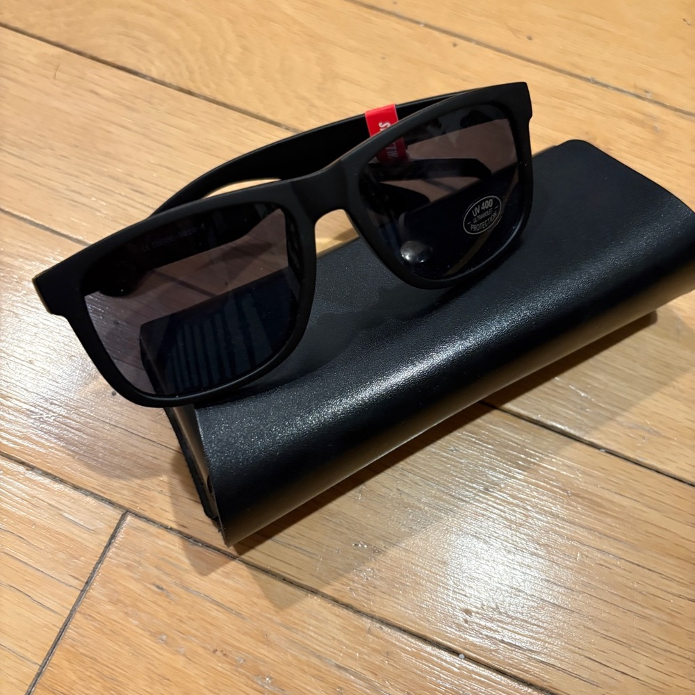 Streetwise Black with Faux Wood Sunglasses